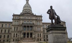 outside of the Michigan capitol buidling