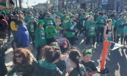 Racers dressed in green for St. Patrick's Day