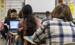Kids in a classroom. 