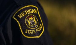 Michigan State Police Patch close up