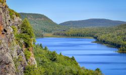 A view of the Porcupine Mountain in Michigan.