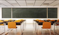 Classroom with chalkboard
