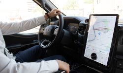 A man inside an EV. 