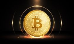 An image illustration showing a Bitcoin against a dark background