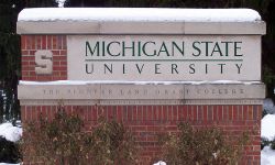 Michigan State University sign