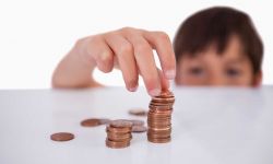 child counting money