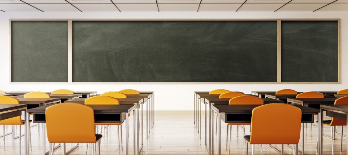 Classroom with chalkboard